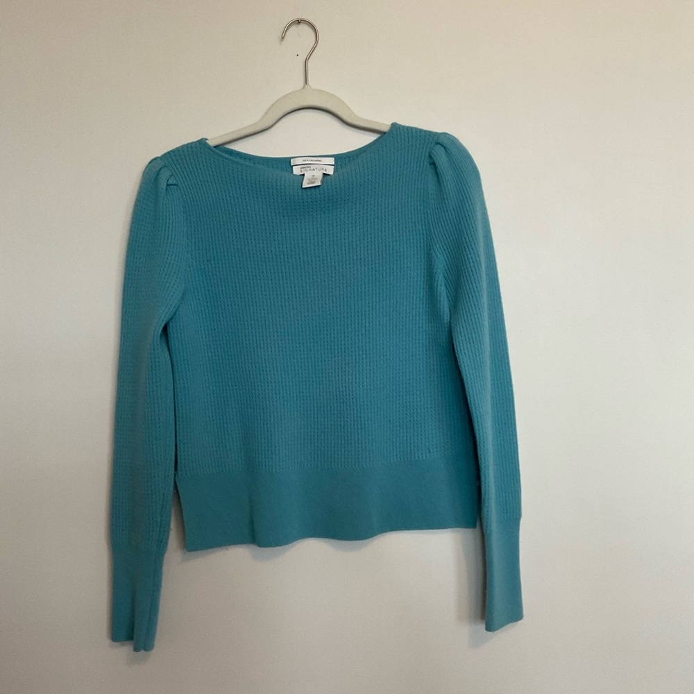 100% blue cashmere sweater. S